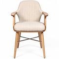 Moderne stoelen met houten frame en comfortabele bekleding